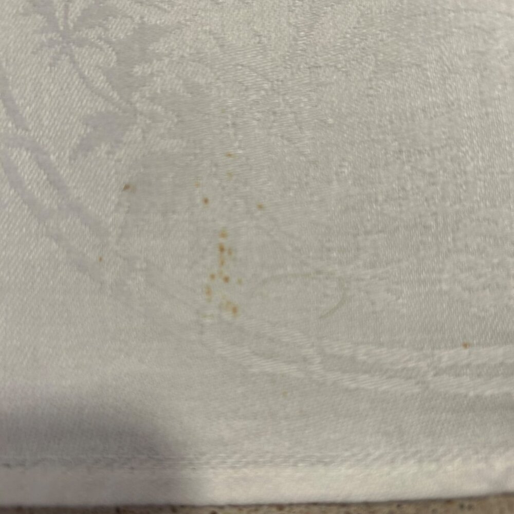 Vintage White Irish Linen Damask Dinner Napkins Rose Shamrock Thistle Set 4 - Picture 10 of 10